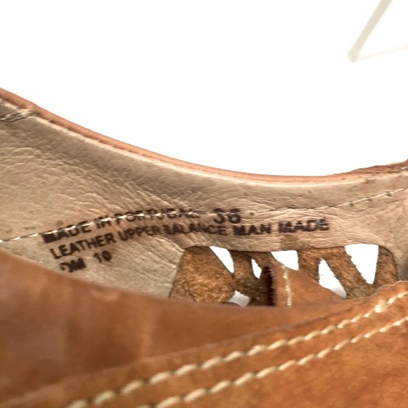 Dromedaris oxford laser cut out block heel EU36 Kaya tan brown - Picture 11 of 16